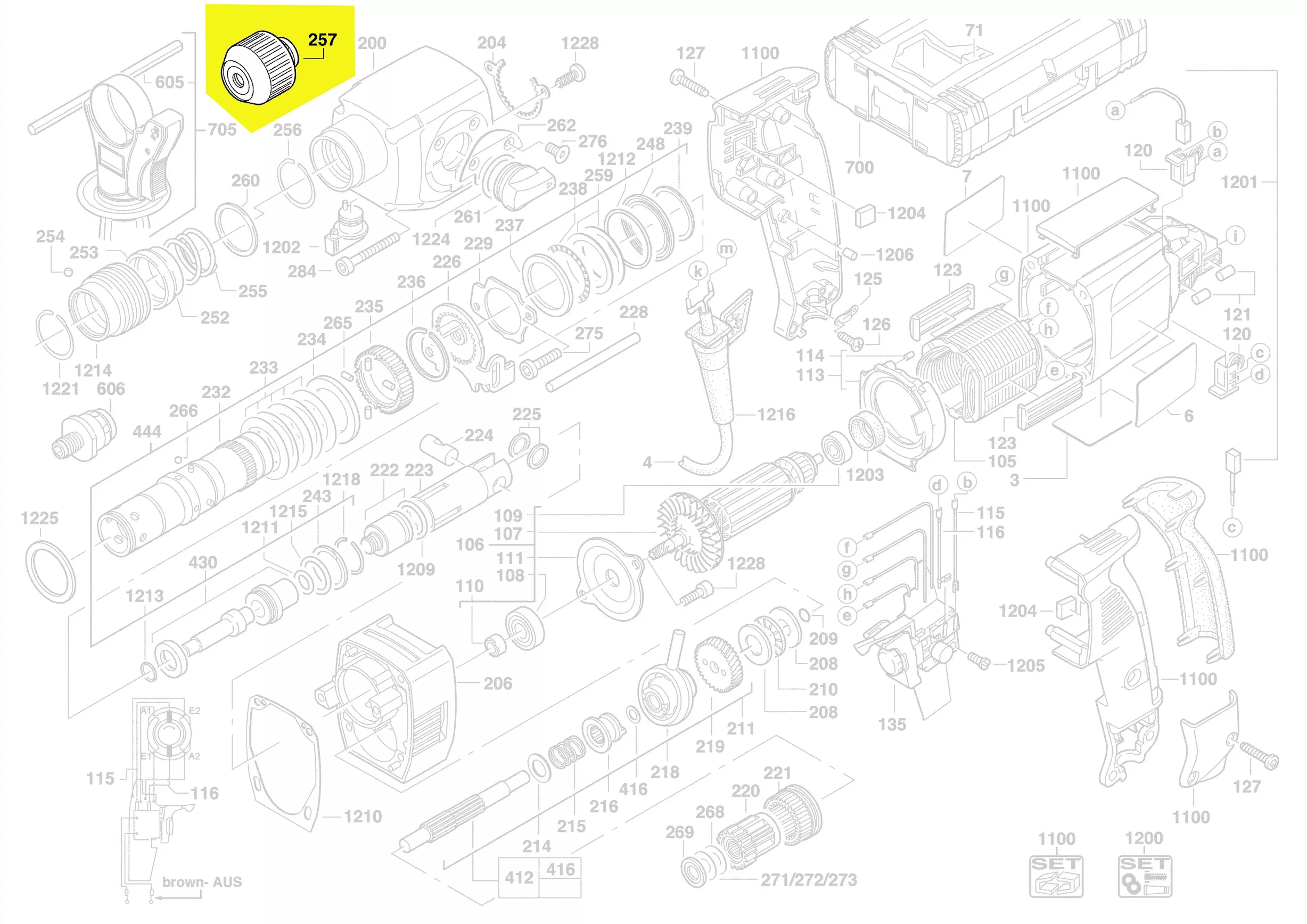 Mandrin SDS plus réf. 4931379739 AEG